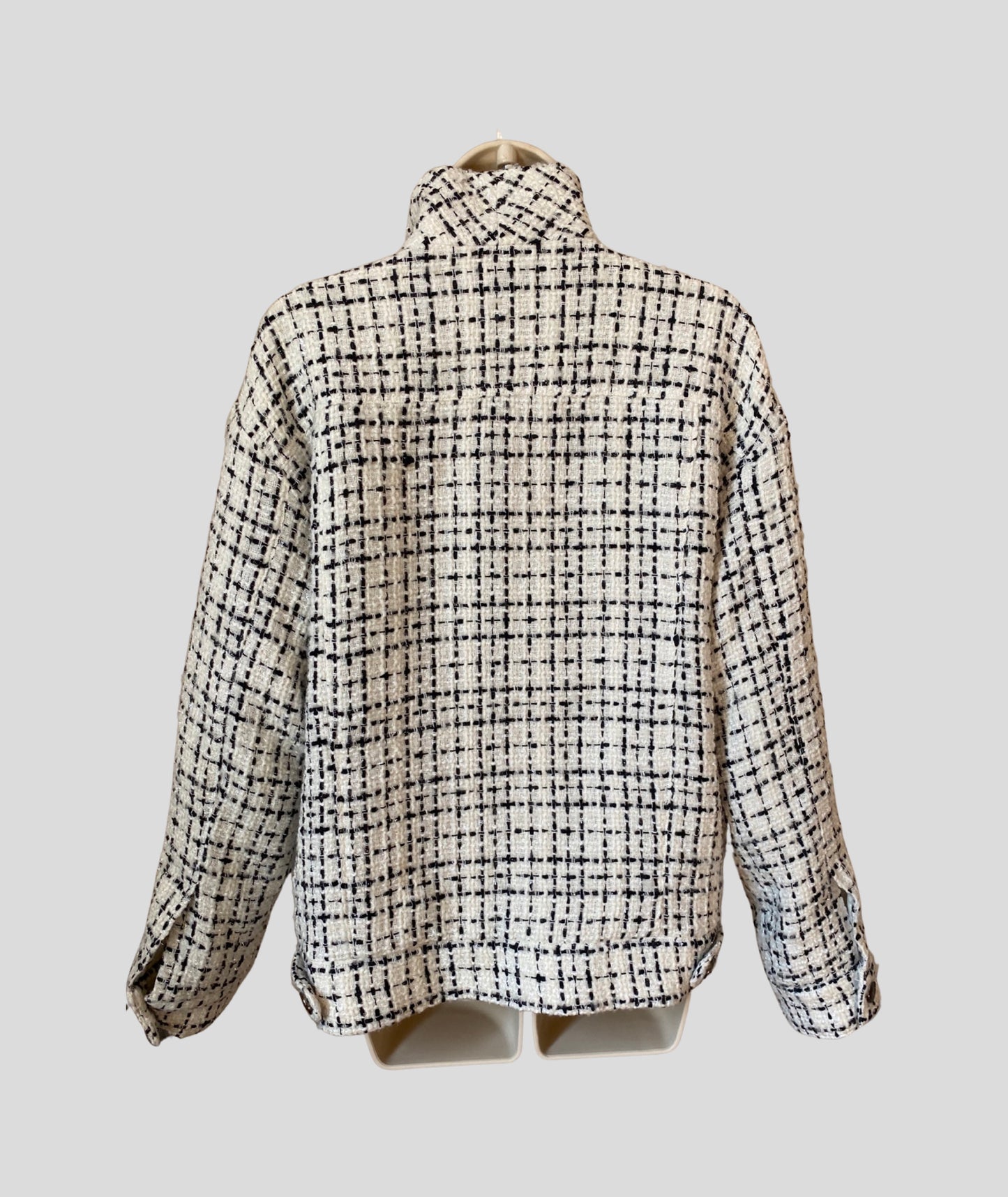 LEA B&W OVERSIZED TWEED JACKET