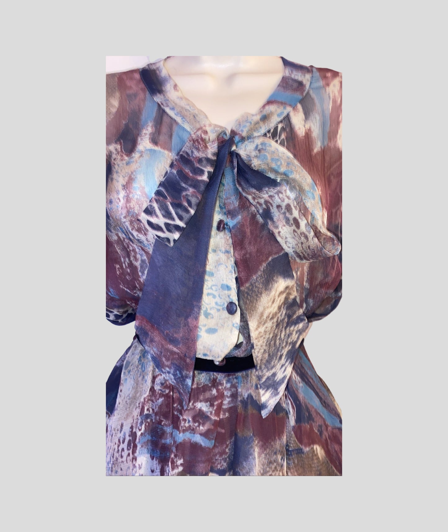 LULU SILK CHIFFON COCKTAIL DRESS