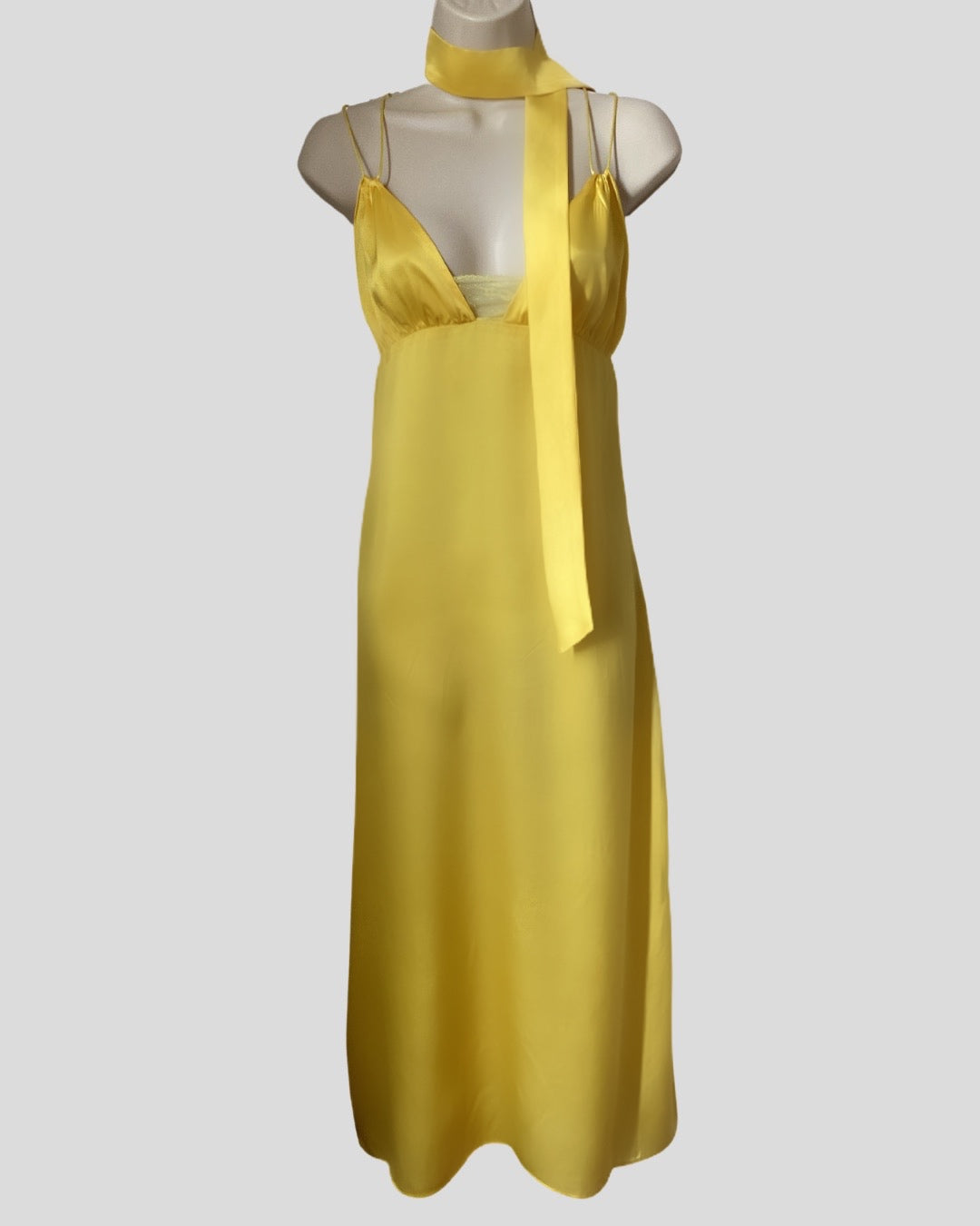 VENUS YELLOW SILK DRESS