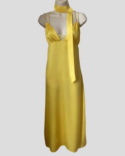 VENUS YELLOW SILK DRESS