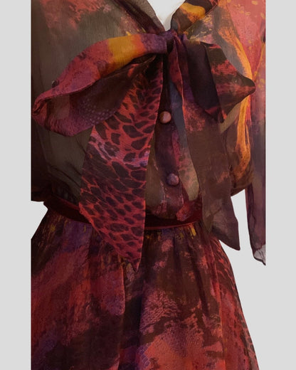 BLAKE SILK CHIFFON COCKTAIL DRESS