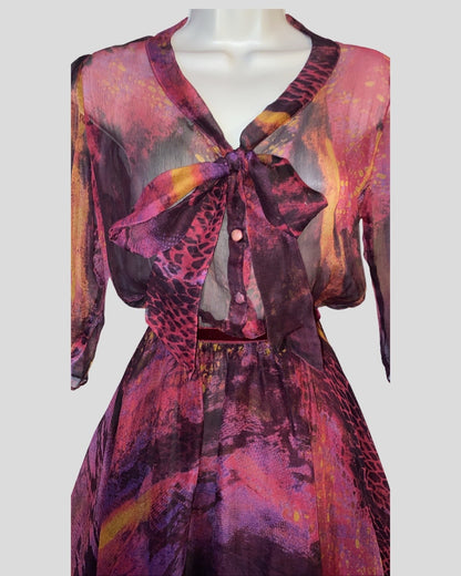 BLAKE SILK CHIFFON COCKTAIL DRESS