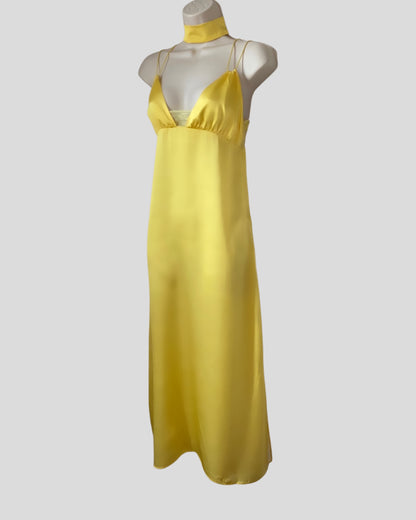 VENUS YELLOW SILK DRESS