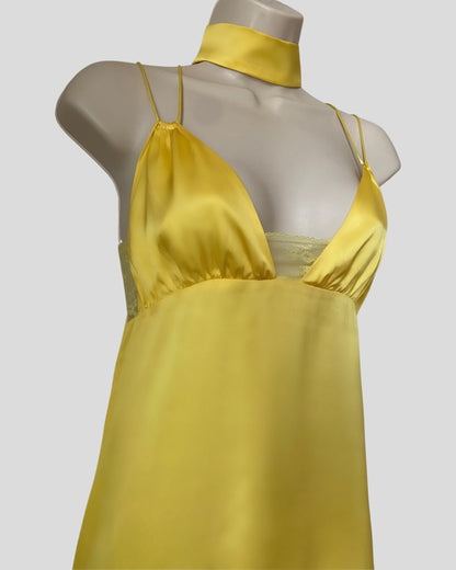 VENUS YELLOW SILK DRESS