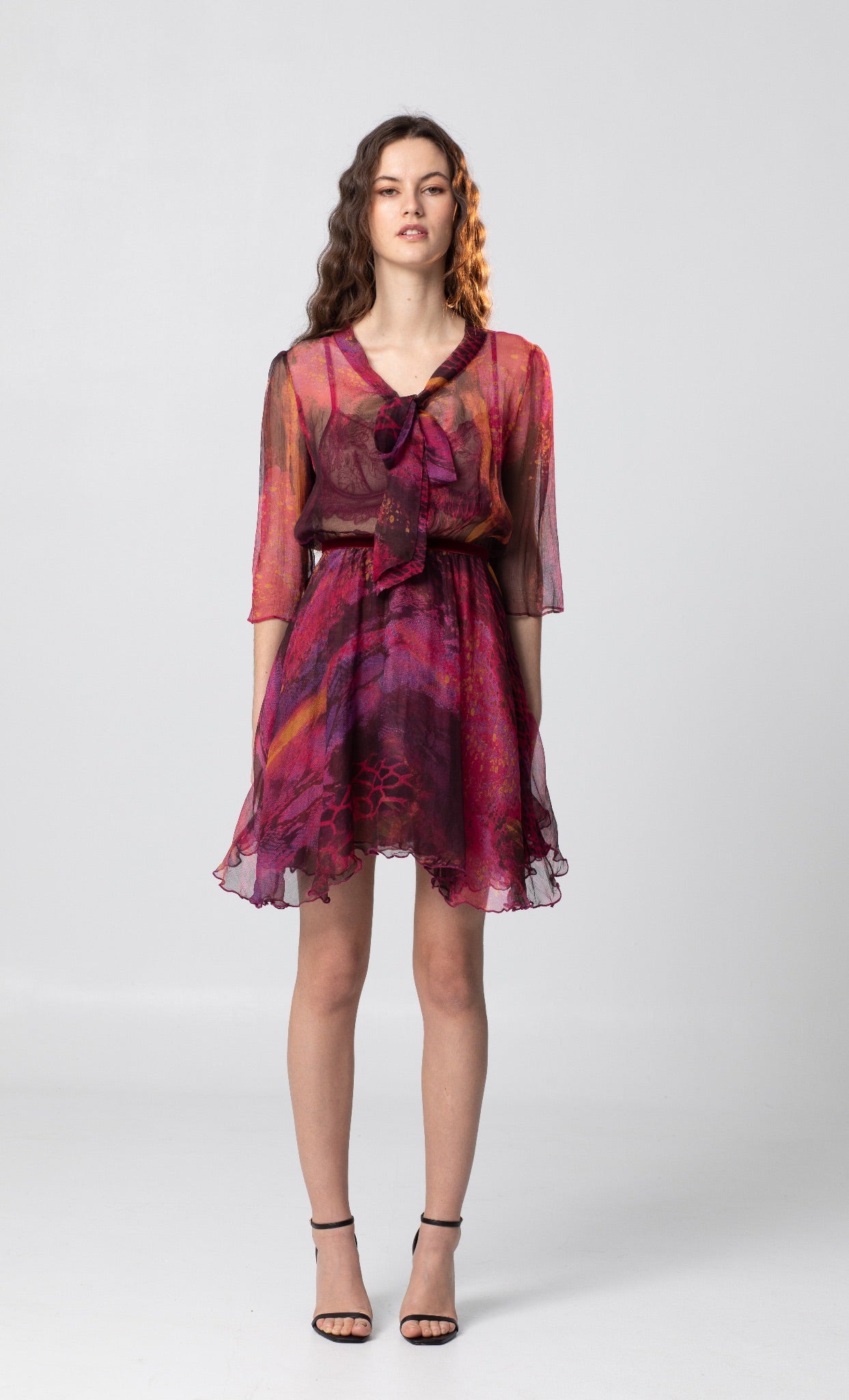 BLAKE SILK CHIFFON COCKTAIL DRESS