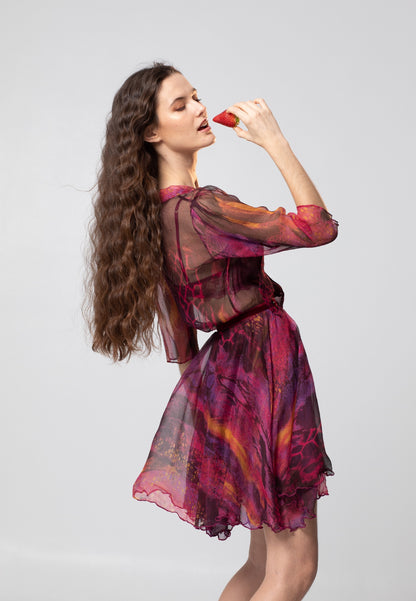 BLAKE SILK CHIFFON COCKTAIL DRESS